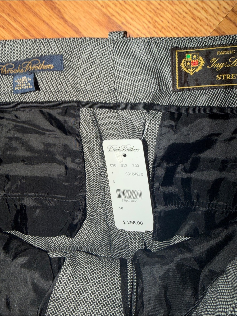 Brooks Brothers Black and White Textured Women's Pants